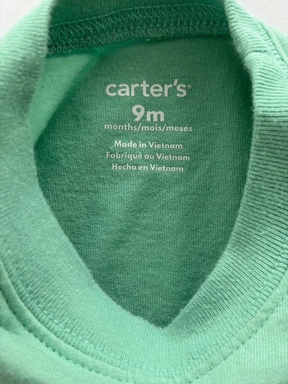 Carter's Baby Bodysuit Tee Set 9 Months Dinosaur White Basics Lot of 6 Infant